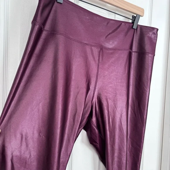 Plum Faux Leather Leggings | Maurices XXL - Picture 4 of 7